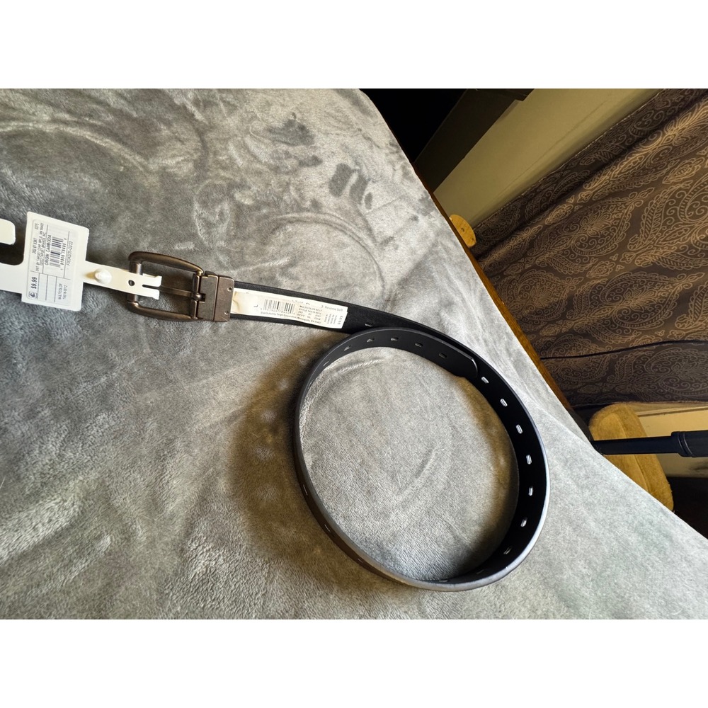 Cat & Jack Kids Reversible Belt Black Brown Gunmetal Buckle Size Large NWT - Picture 2 of 9